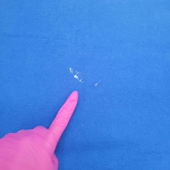 Vintage 90s Fruit-of-The-Loom Shirt XL 23x27 Blue Slogan - Picture 11 of 16